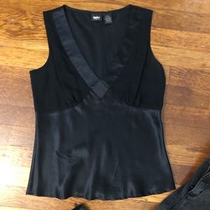 Black Silk Camisole Top